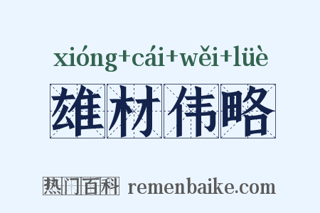 雄材伟略是什么意思的图片